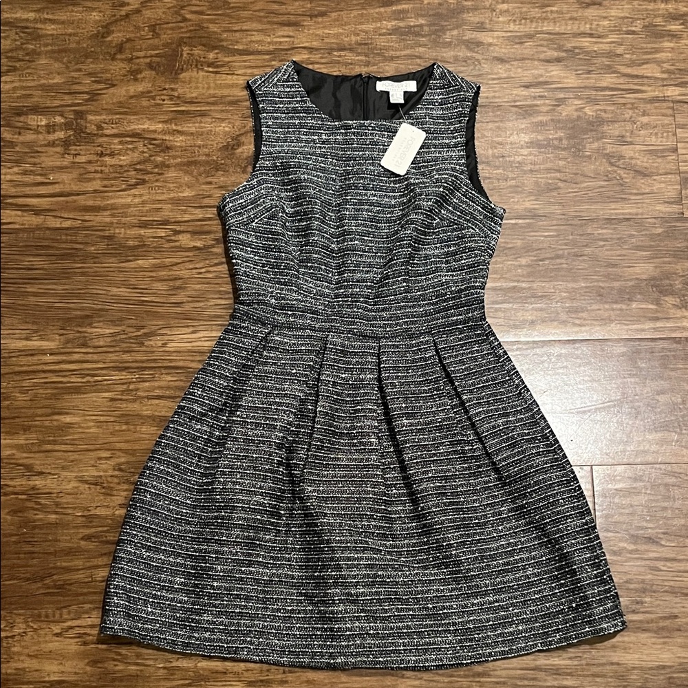 Elegant Black and White Sleeveless Dress